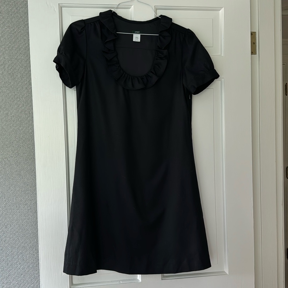I Crew Phoebe Black Short Sleeve Dress
